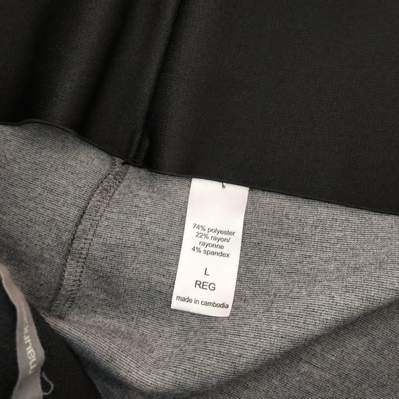 L - Maurices High Rise red plaid checkered slimming ponte legging elastic waist - Picture 6 of 6